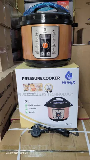 Nunix Pc-77 5-Liter Electric Pressure Cooker With a Digital Control