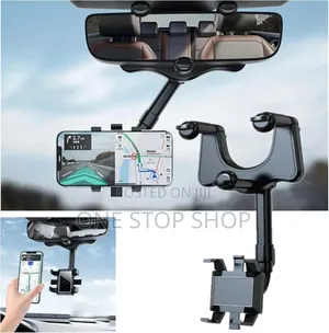 Position High Up Rearview Mirror Phone Holder Keep Eyes on the Road