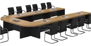 Office Boardroom Table : U-Shaped Meeting 6m Wooden Conference Table