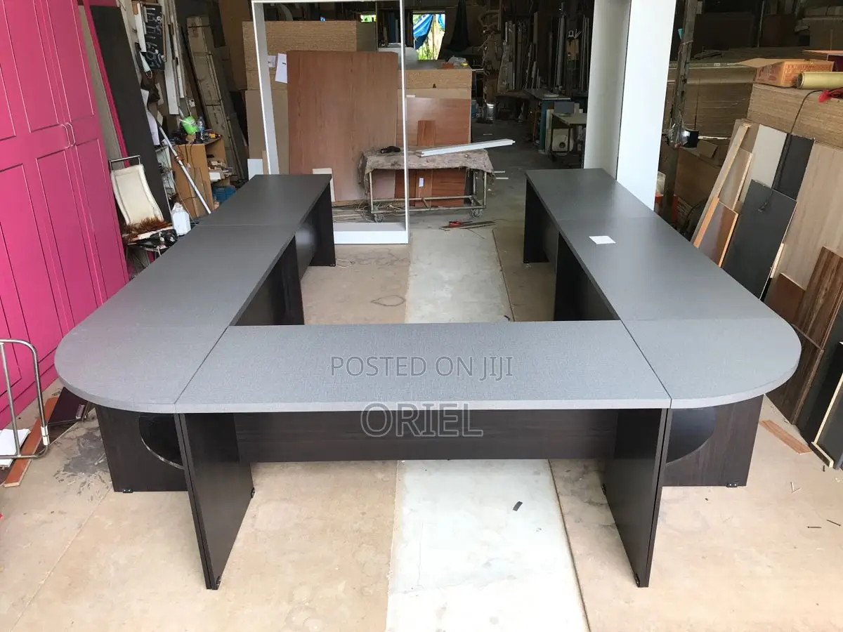 Office Boardroom Table : U-Shaped Meeting 6m Wooden Conference Table