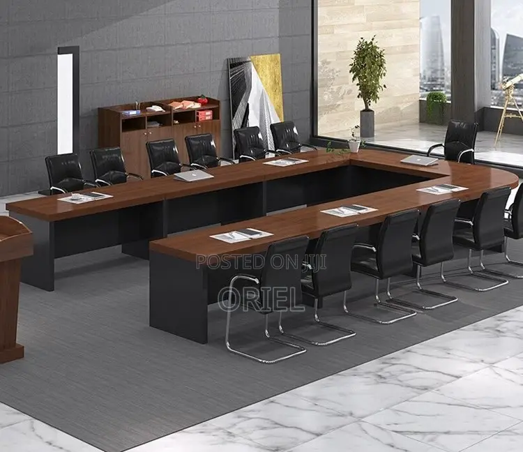 Office Boardroom Table : U-Shaped Meeting 6m Wooden Conference Table