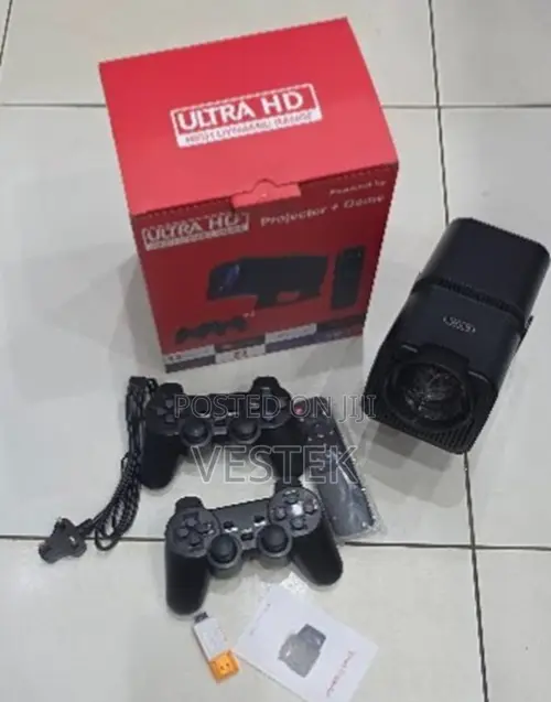 Hy320 Portable Cinema Projector Built-in Games Wireless Controllers