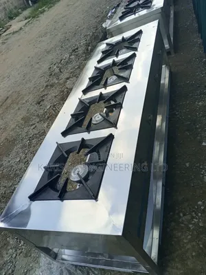 Commercial Stainless Steel Four-Burner Gas Cooker