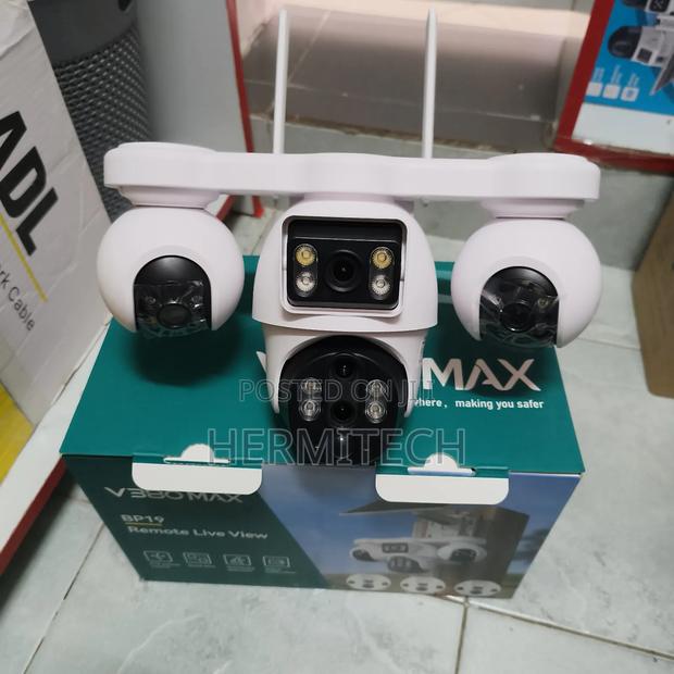 Solar Powered 4-Lens Outdoor CCTV Camera for Security Purposes - thumbnail 2