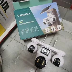 4-Lens CCTV Camera With Solar Panel Support 4g Sim Card