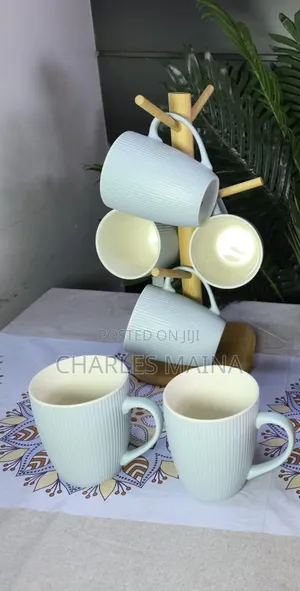 *Stripped Ceramic Mugs