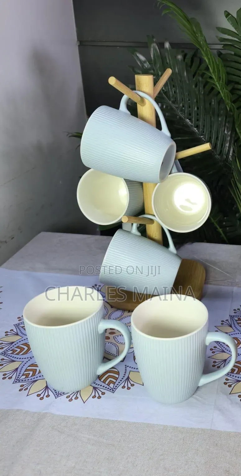 *Stripped Ceramic Mugs