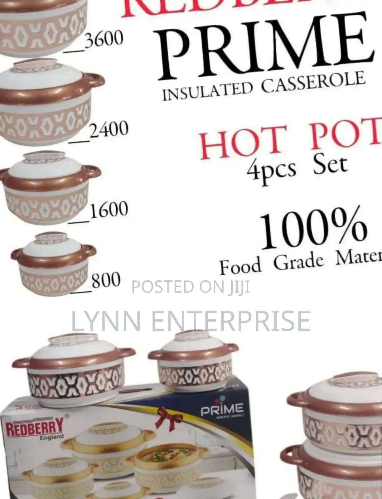 Redberry Premium Range Plastic Designer Hotpot