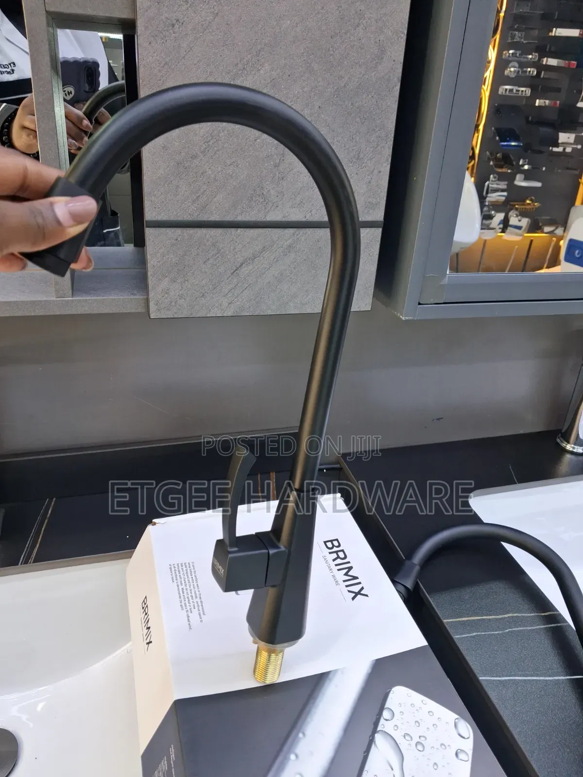 Brimix Kitchen Tap Pillar Black