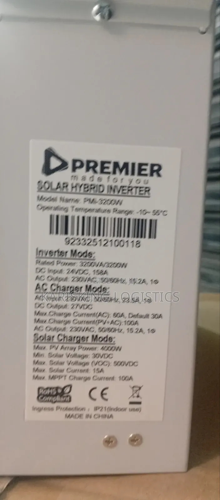 Premier 3.2kw -3kva Hybrid Inverter