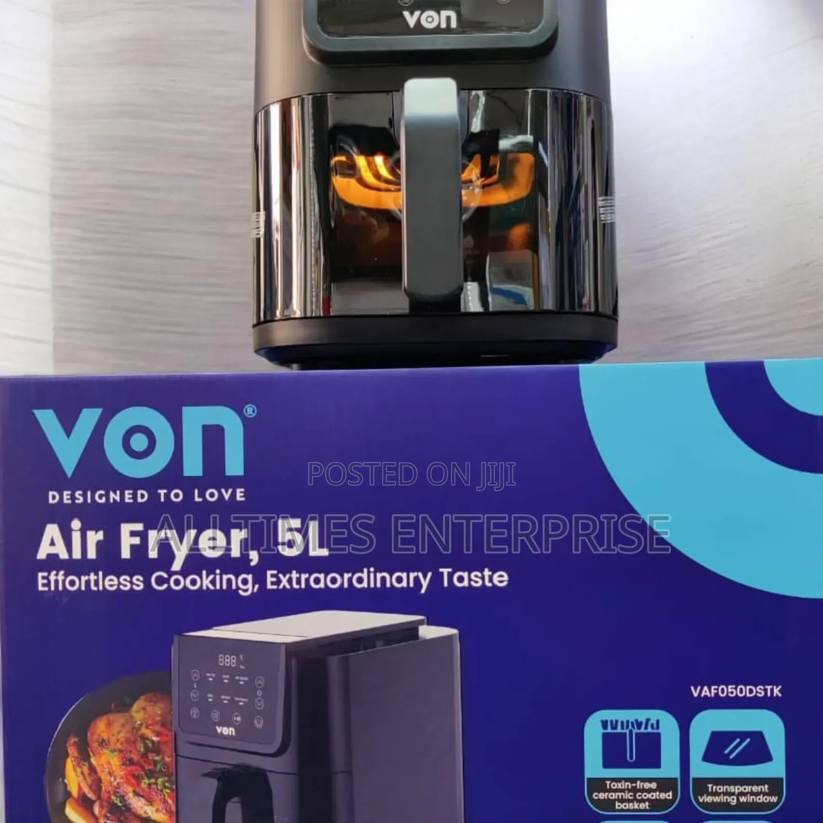 Von 5liters Digital Slim Design Air Fryer