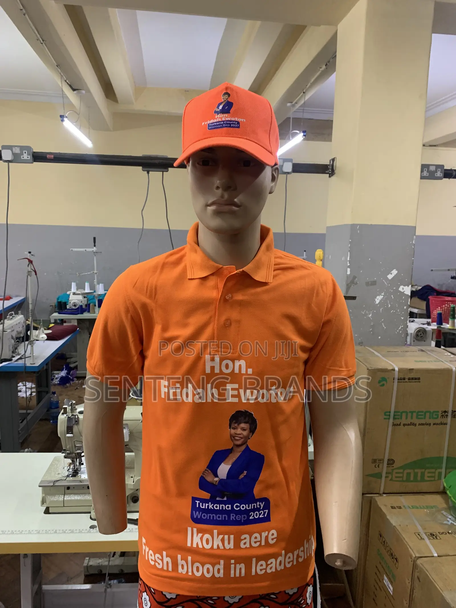 Branded Cotton Polo Neck T-Shirt