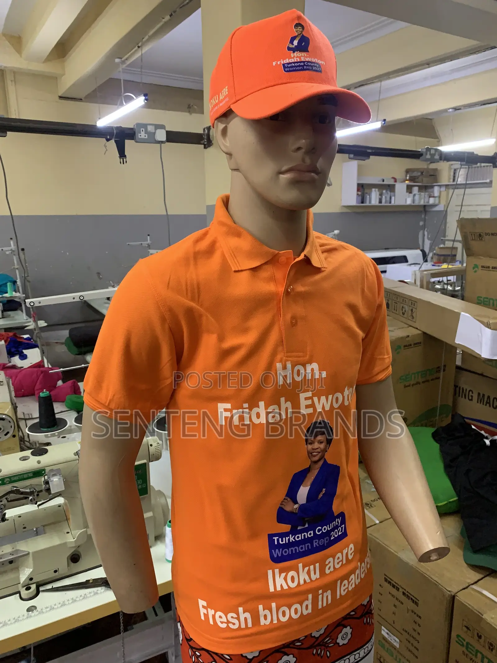 Branded Cotton Polo Neck T-Shirt