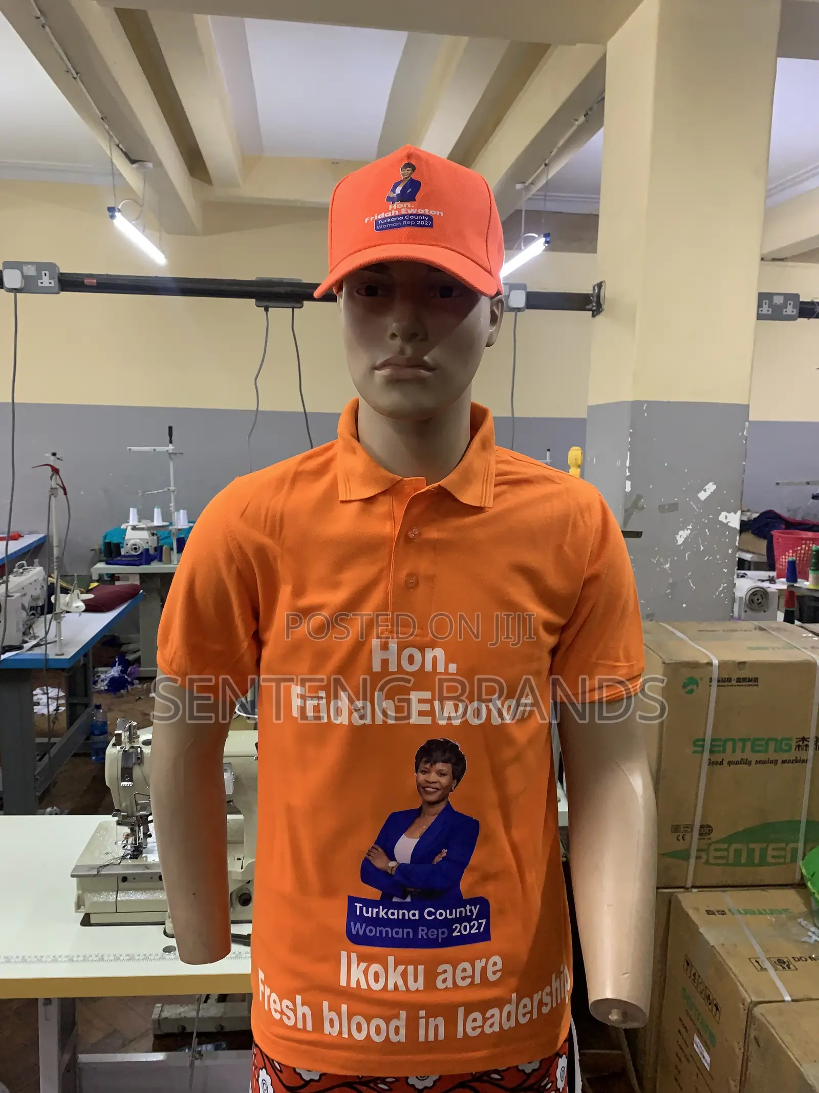 Branded Cotton Polo Neck T-Shirt