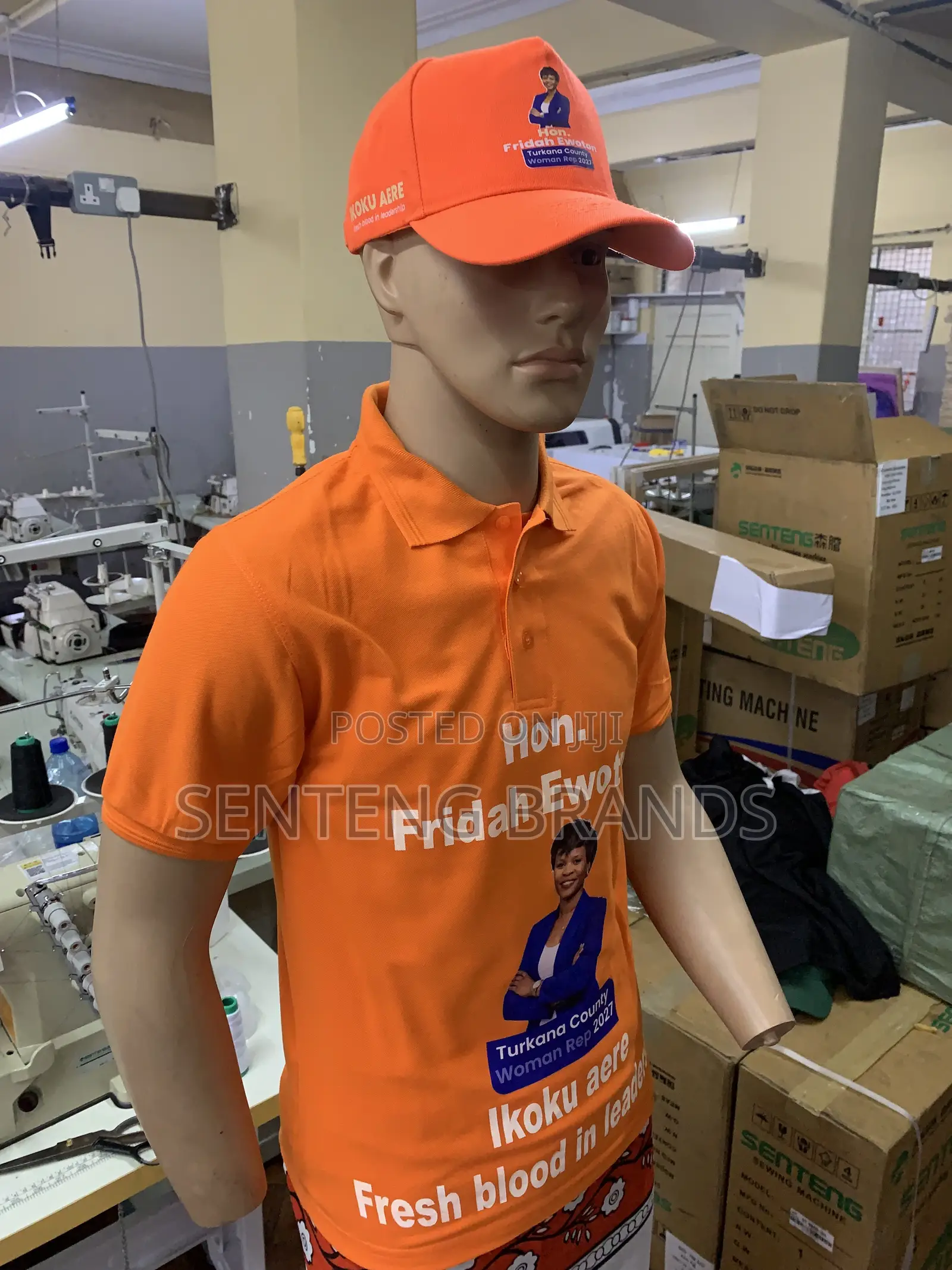 Branded Cotton Polo Neck T-Shirt