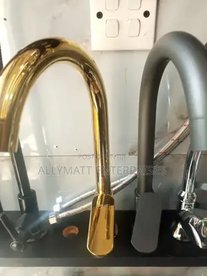 Gold Kitchen Pillar Lever Tap