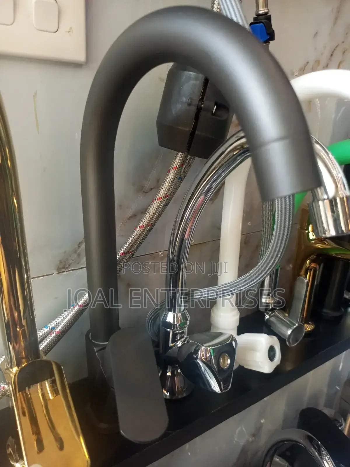 Black Kitchen Pillar Tap