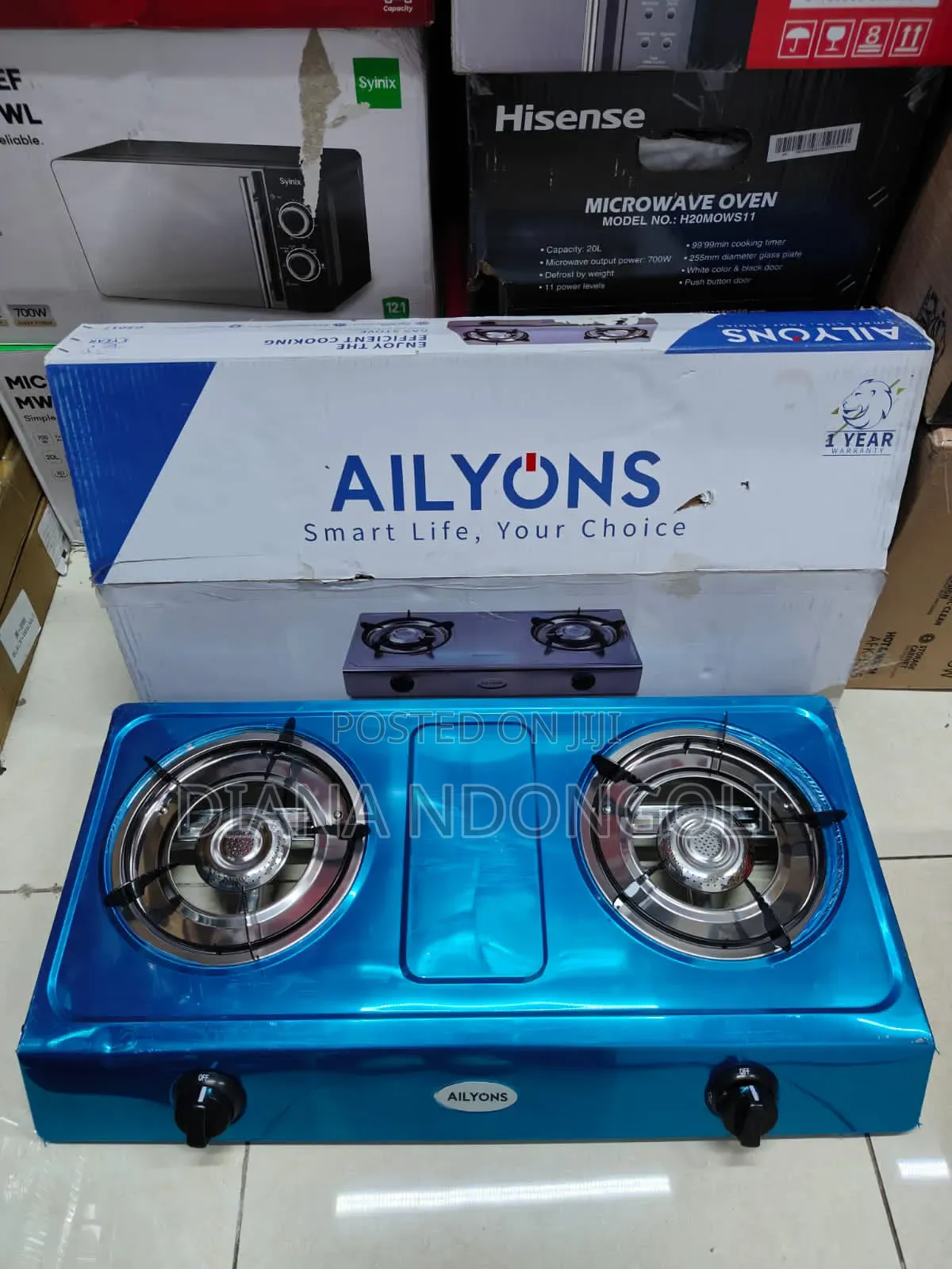Silver Silver! Ailyons Table Top Metallic Two-Burner at KSH *1350