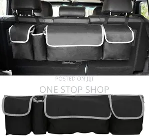 Black Foldable Car Trunk Boot Organizer With Multiple Pockets