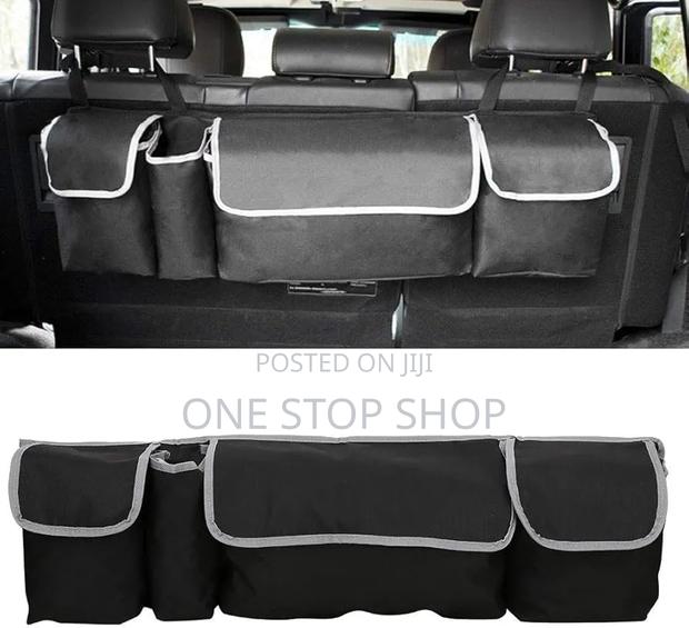 Black Foldable Car Trunk Boot Organizer With Multiple Pockets