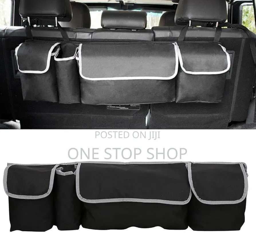 Black Foldable Car Trunk Boot Organizer With Multiple Pockets