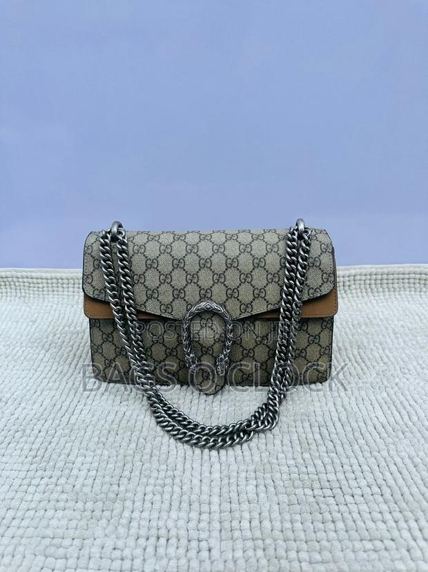 Authentic Gucci Dionysus Bag - Gg Supreme Monogram With Taupe Suede