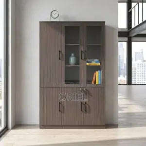 Office Cabinet : Three Door Office Filing Wooden Cabinet