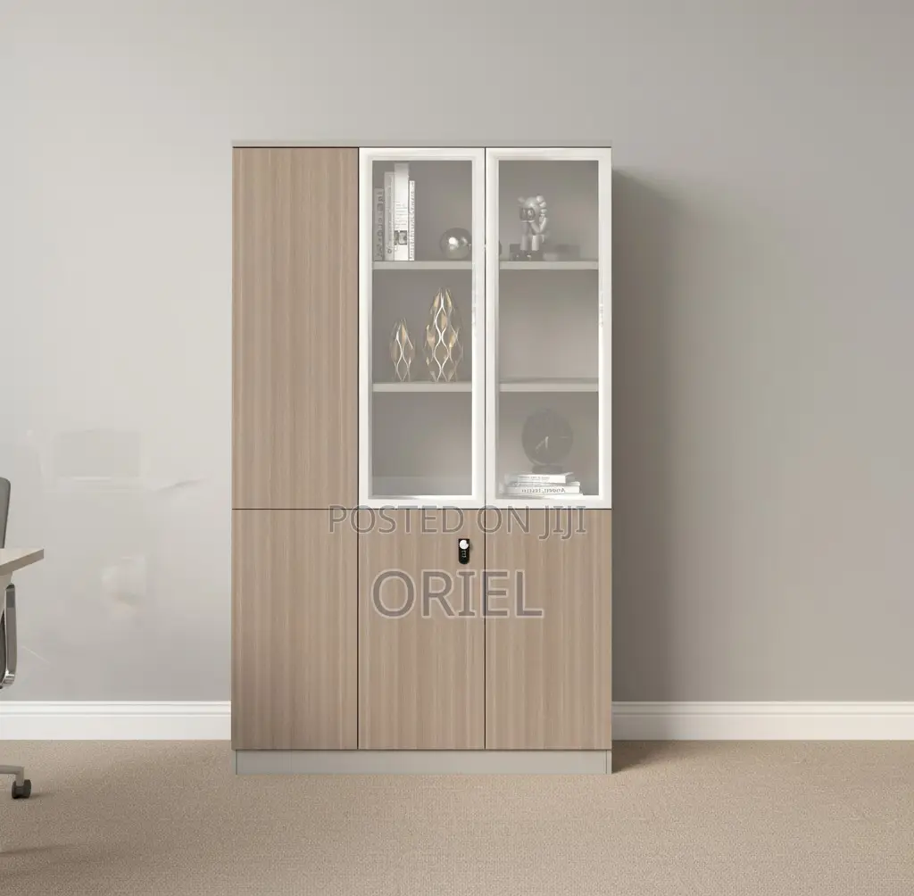 Office Cabinet : Three Door Office Filing Wooden Cabinet