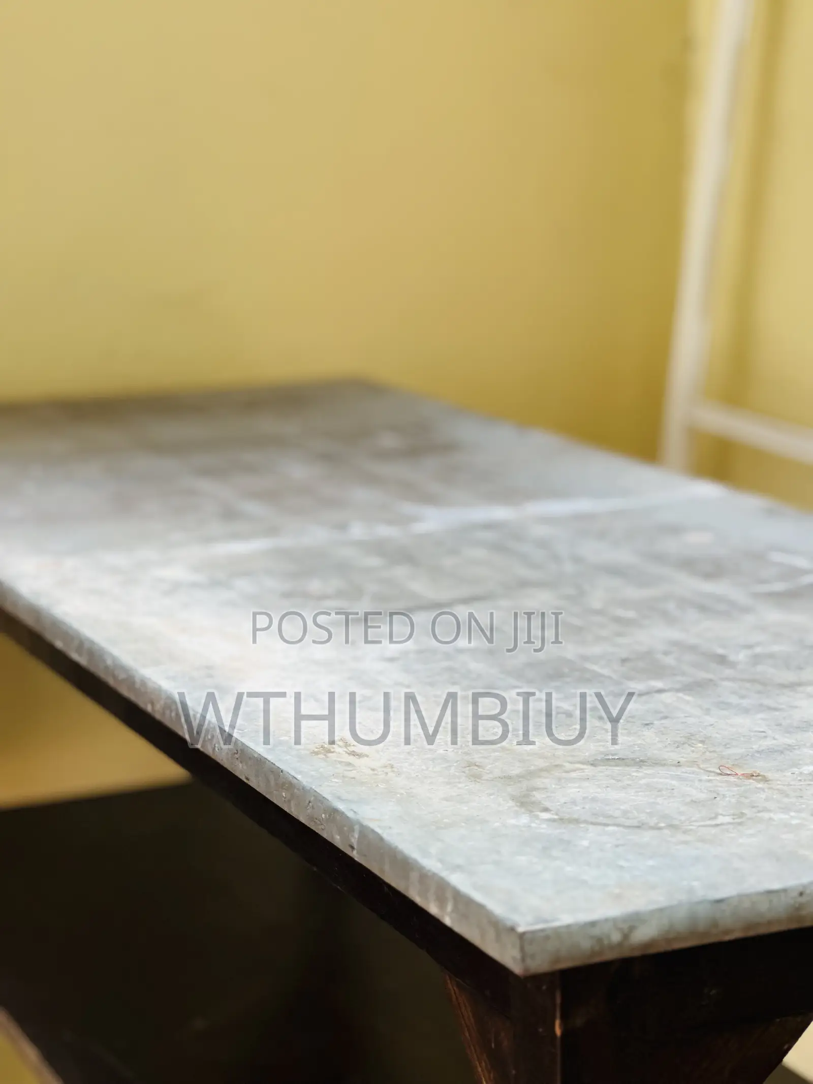 Metal Top Table on Wheels