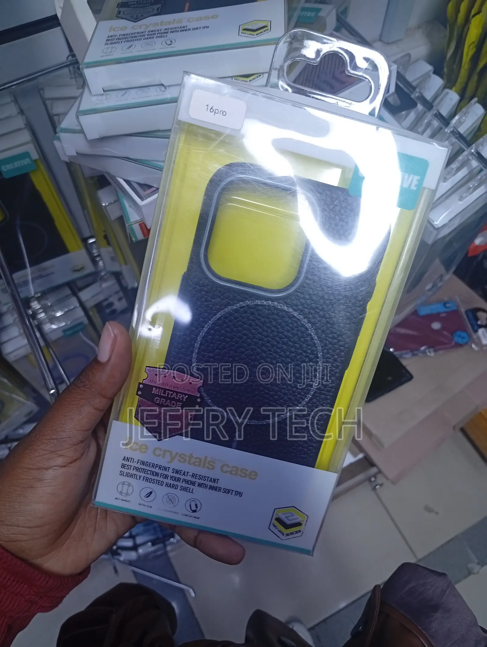 iPhone 16 Pro,Leather-Textured Protective Case With a Pebbled Finish.