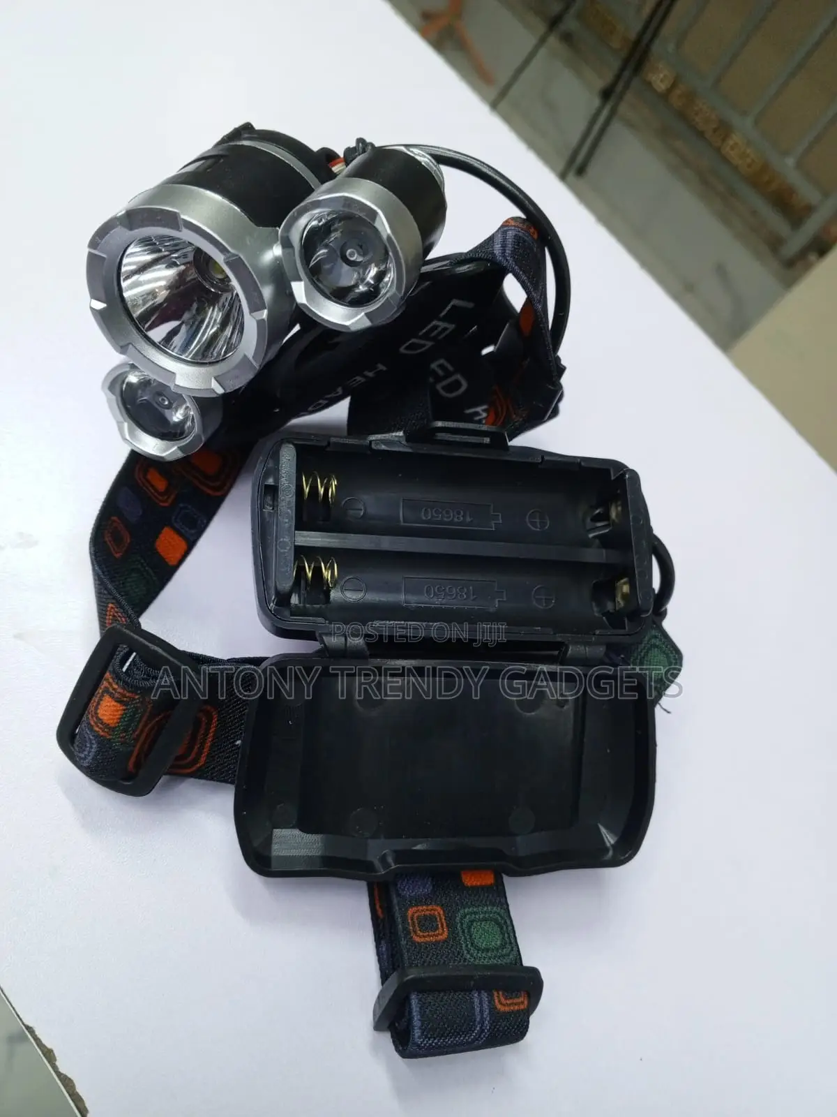High Brightness 3 Bulb Headlamp Rechargeable Flashlight