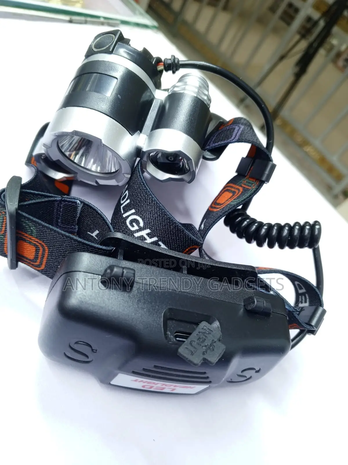 High Brightness 3 Bulb Headlamp Rechargeable Flashlight