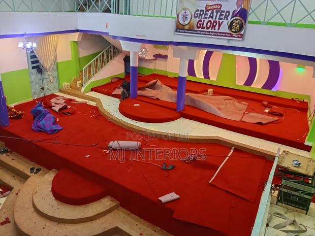 Soft Red Usa Carpet for Church Family Hall Flooring
