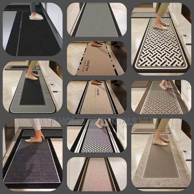 Rubber Bottom Anti-Slip Kitchen Mats 2pcs
