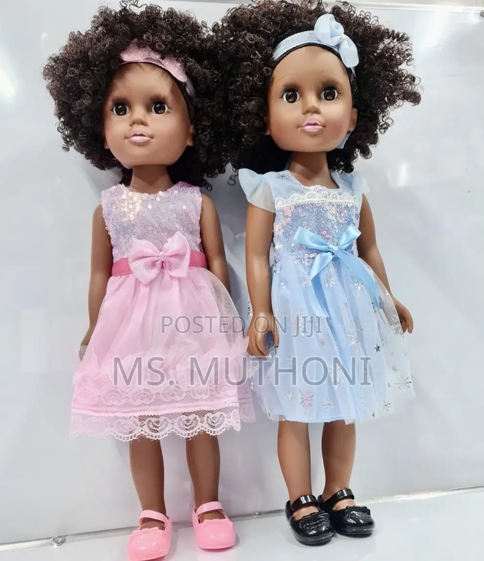 1 Pc 45 Cm Curly Hair African Doll