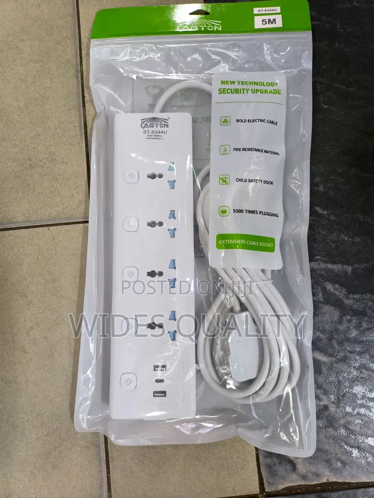 Caston 5-Meter Extension Cable Socket