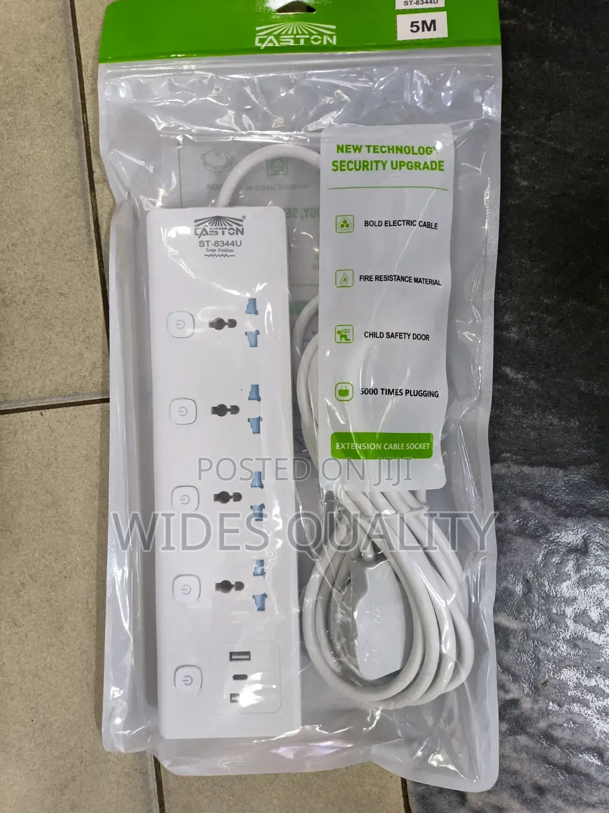 Caston 5-Meter Extension Cable Socket