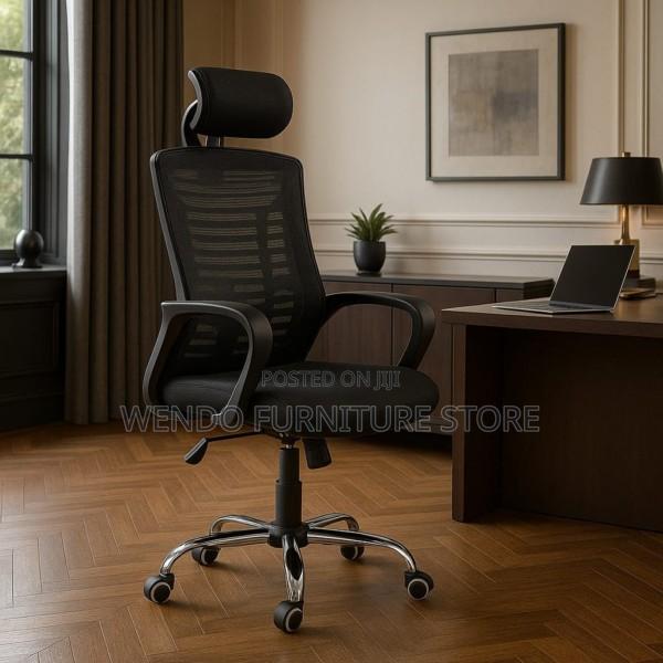 Office Chair : Ergonomic Black Mesh Office Chair - thumbnail 6
