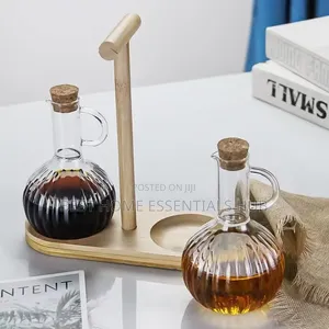 2 in 1 Glass Oil Pot Set
With Bamboo Stand