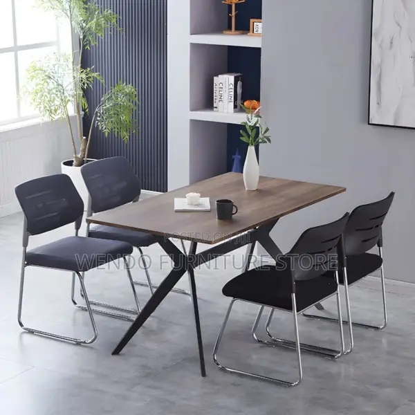Office Chair : Black Armless Visitor Office Chair