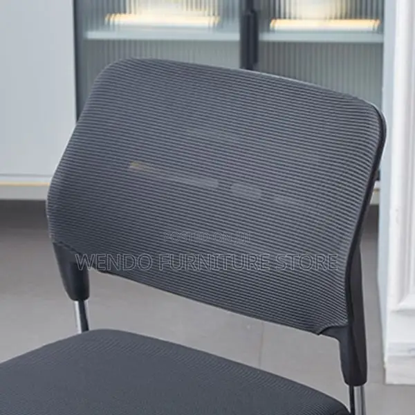 Office Chair : Black Armless Visitor Office Chair