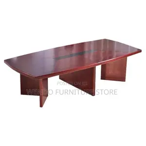 Office Table : 2.4large Boardroom Table Featuring-Rich Mahogany Finish