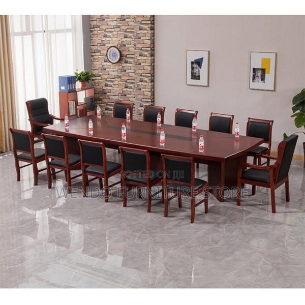 Office Table : 2.4large Boardroom Table Featuring-Rich Mahogany Finish - thumbnail 8