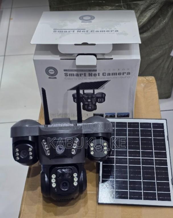 4g Triple Lens Solar PTZ Camera Video + Audio Recording 3 Lenses