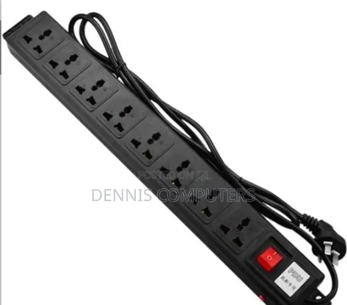 MTN 8 -Way Uk Plug Pdu Black
