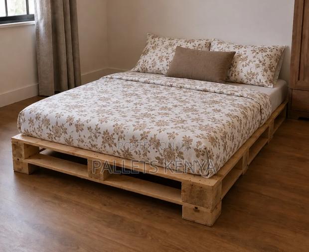 4×6 Wooden Pallet Bed – Affordable, Strong Space-saving.Kjk