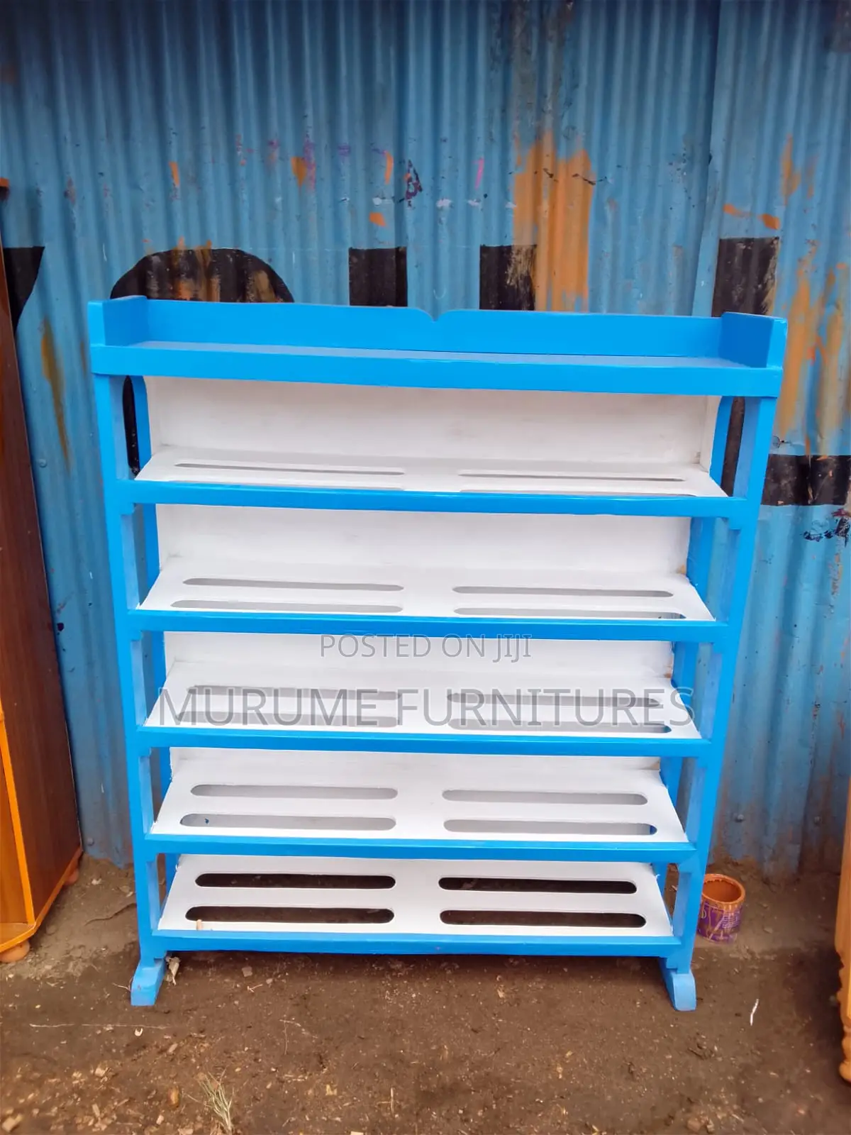 Elegant Blue Shoe Rack
