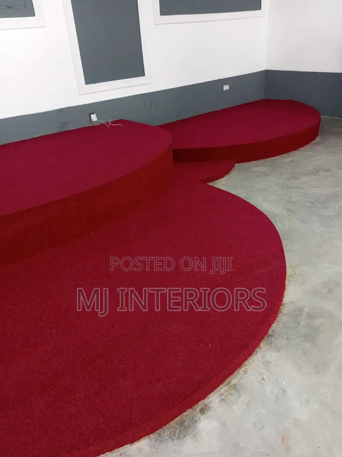 Maroon Church Altar Carpet Wall to Wall Flooring