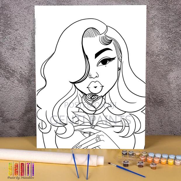 True Love - Pre Drawn Canvas 40x30 With Acrylic Colors and Brushes - thumbnail 9
