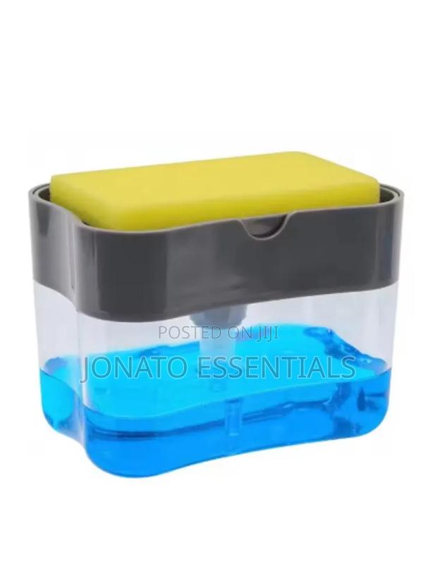 Dishwashing Liquid Soap Dispenser Pump Sponge Holder Organizer - thumbnail 3